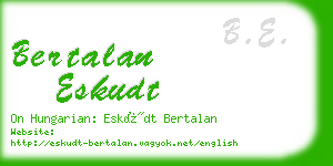 bertalan eskudt business card